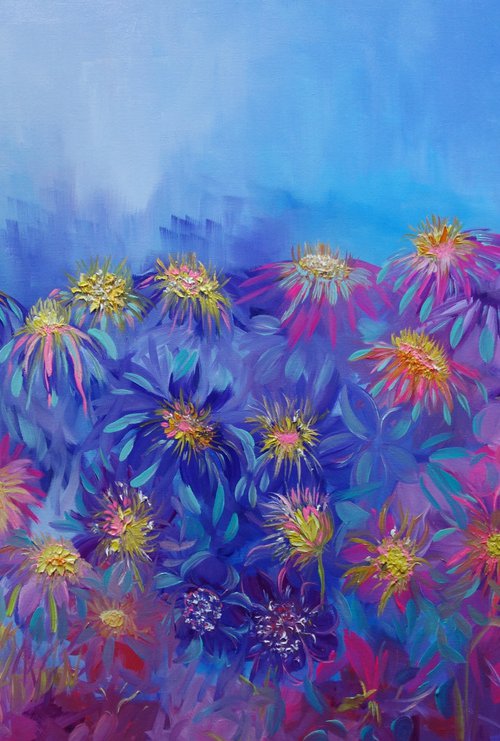 Blue Aster by Lesley Blackburn