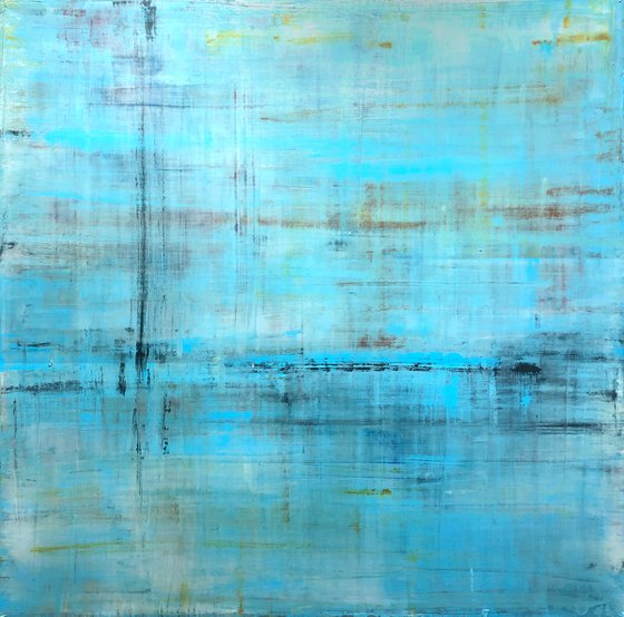 Feeling Pale Blue (48x48in)