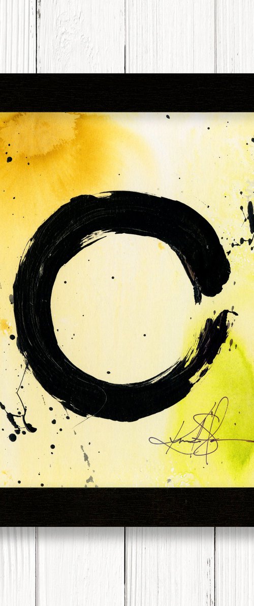 Enso Tranquility 12 - Framed Zen Circle Art by Kathy Morton Stanion by Kathy Morton Stanion