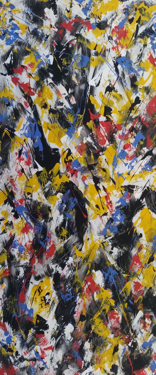 Modern Abstract ACRYLIC on CANVAS by M.Y. by Max Yaskin