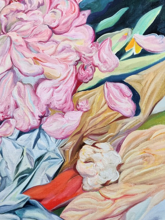 Still life with Pink flowers