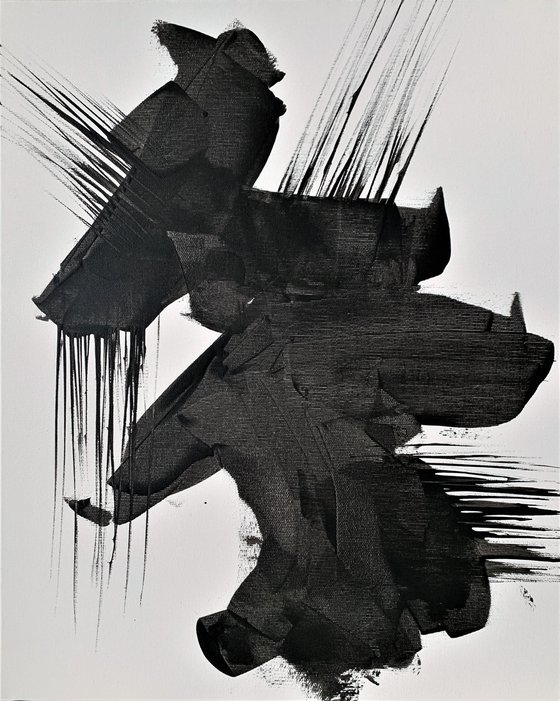 Black & White abstract painting. (3)