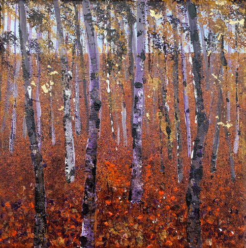 Silver Birch Tree Woods 1 by Teresa Tanner