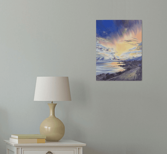 Sunset Road and Lighthouse