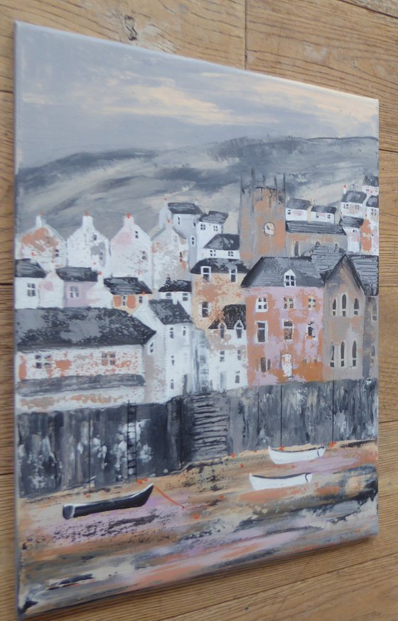 Fowey, grey and peach