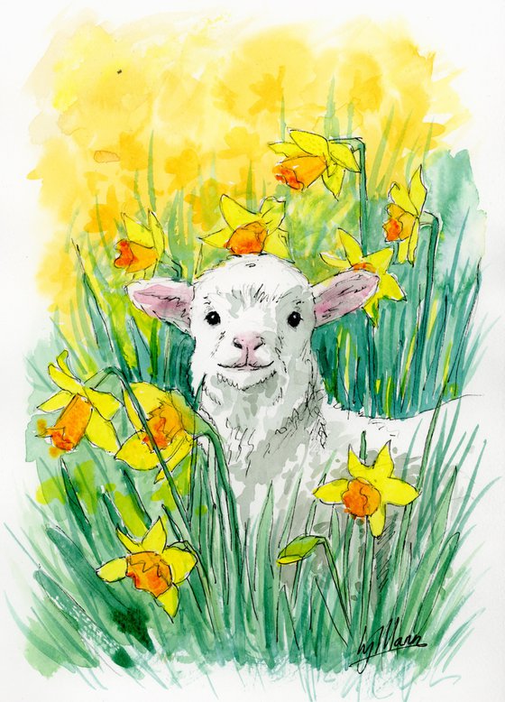 Lamb among the Daffodils