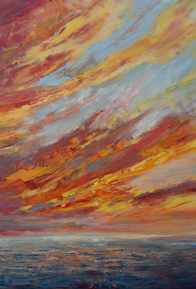 Expressive Landscape Oil Painting By Emilia Milcheva, 31 X 31, Passionately, Original Artwork