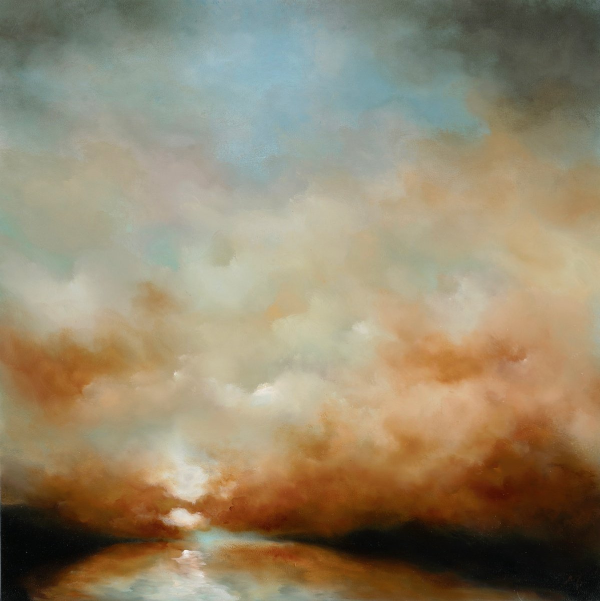 Cornwall Sunset 8 By Rolf Marriott, 26 X 26, Artwork For Sale On Artfinder