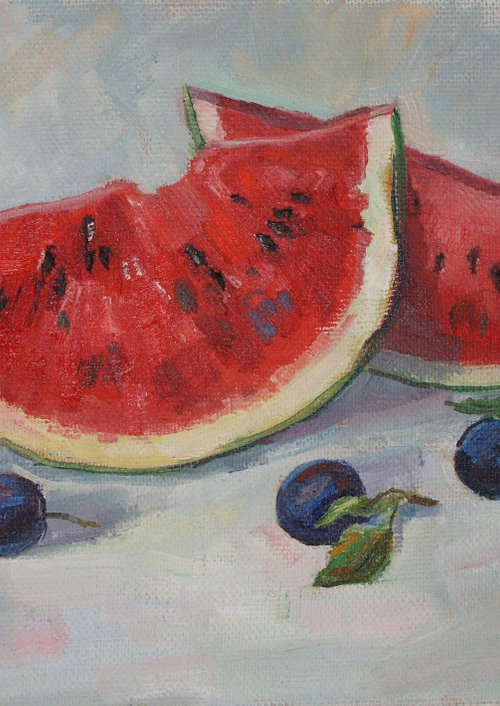 August. Watermelon. by Elena Sanina