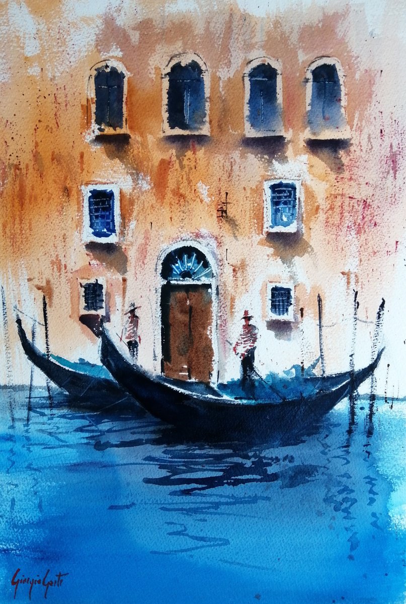 Impressionistic Watercolour , Venice 123 By Giorgio Gosti, 14 X 21, Artwork For Sale On Artfinder