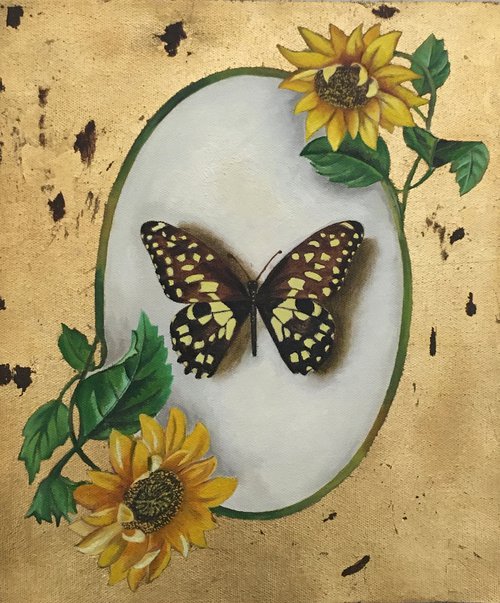 Butterfly on Gold by Priyanka Singh