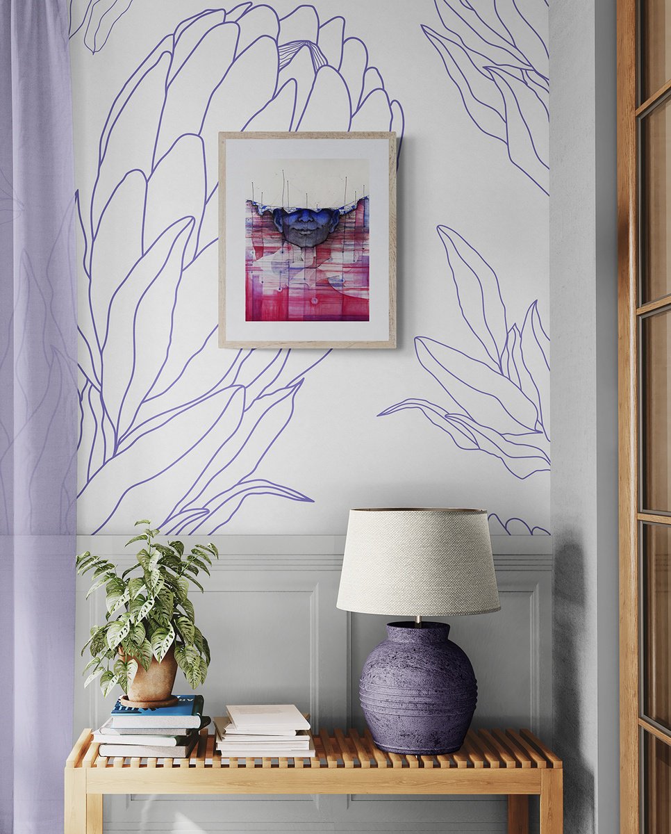 Surrealistic Portrait Painting By Marija Stojkovic, 12 X 17", Recollection I, Original Artwork