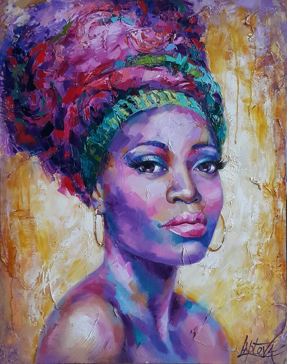 Exotic beauty  Portrait african woman