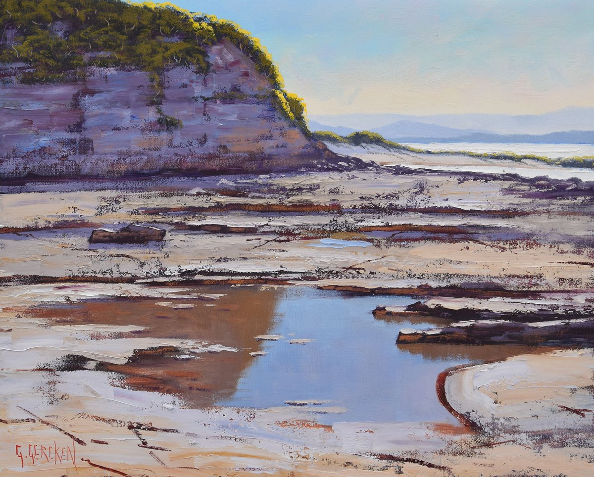 Rocky shore Australian coastline by Graham Gercken