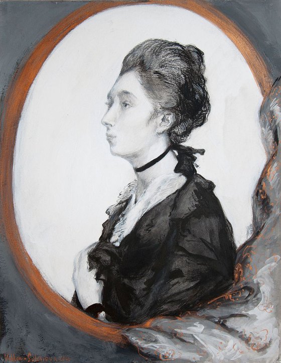 Mary. Portrait after Thomas Gainsborough