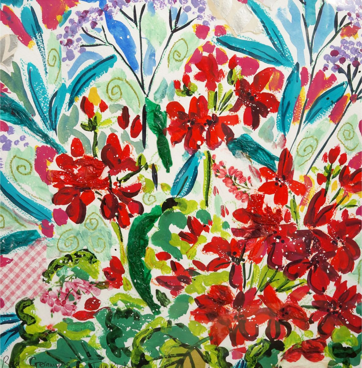 Red Geraniums by Julia Rigby