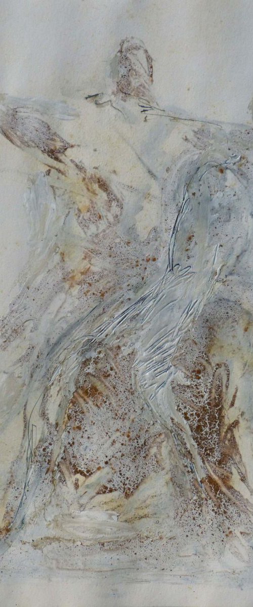 Movement, mixed media 41x29 cm by Frederic Belaubre