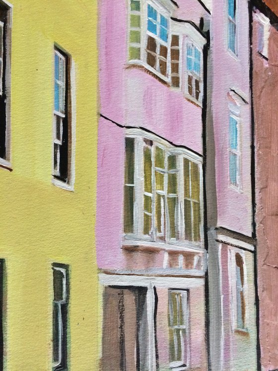 Oxford, Pastel Coloured Houses