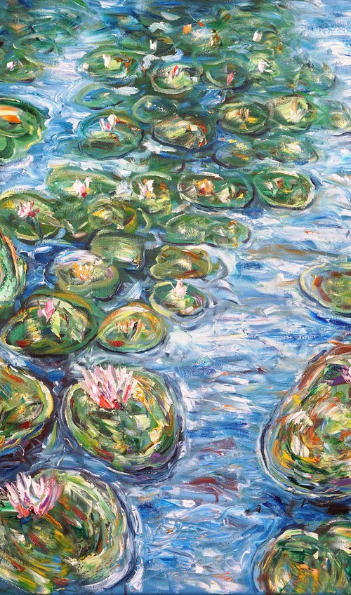 Magical Water Lilies M 1 / Oil by Peter Nottrott