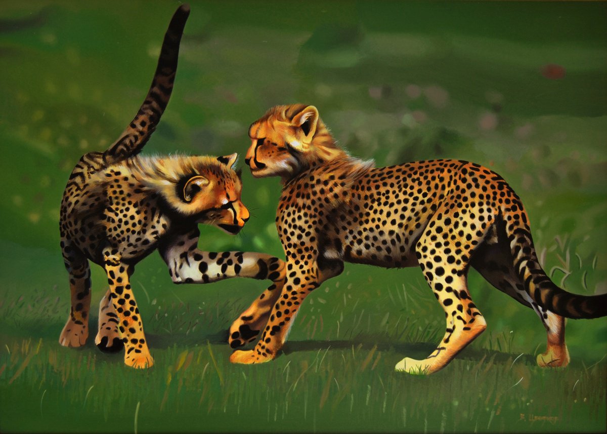 Photorealistic Oil Painting , Game By Valeri Tsvetkov, 28 X 20, Artwork For Sale On Artfinder