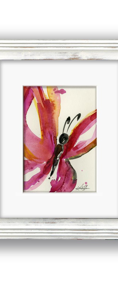 Butterfly Joy 11 - Framed Butterfly Painting by Kathy Morton Stanion by Kathy Morton Stanion