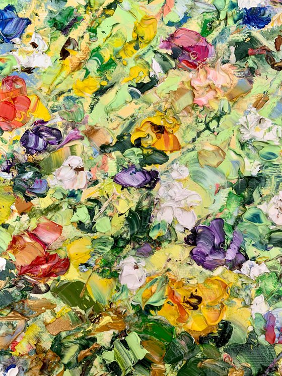 Colorful flowers in the field