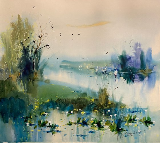 Watercolor “Fresh early morning” perfect gift