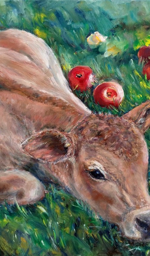 Melania, The Cow by Jura Kuba Art