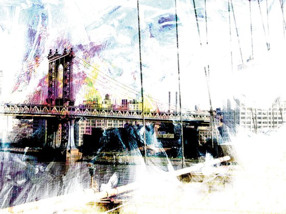 Maromas, Manhattan bridge/XL large original artwork