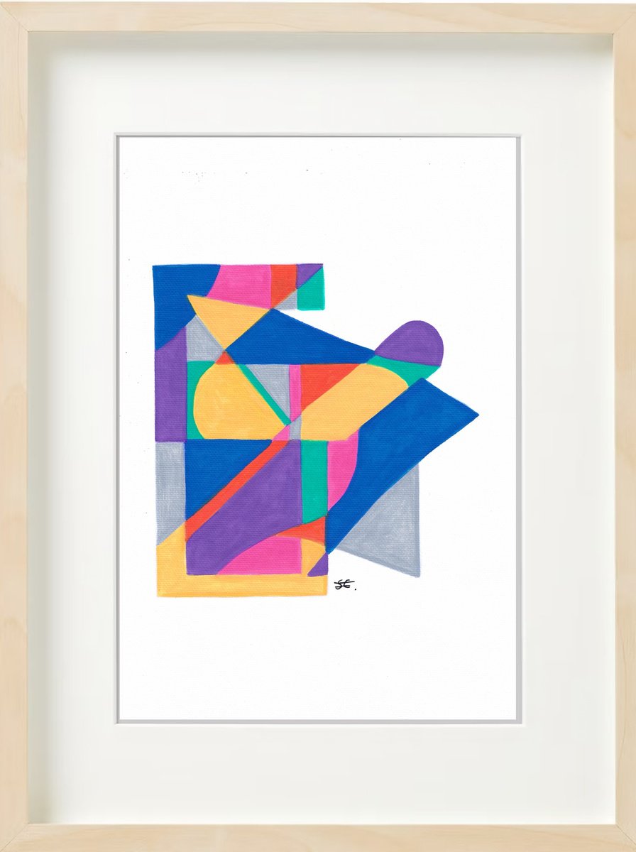 Abstract Acrylic Painting By Carla Sa Fernandes, 13 X 17, Ss81.S1, Original Artwork