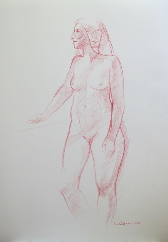 Standing female nude