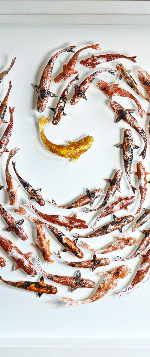 The Golden One - Circle of Koi by Amanda Deadman