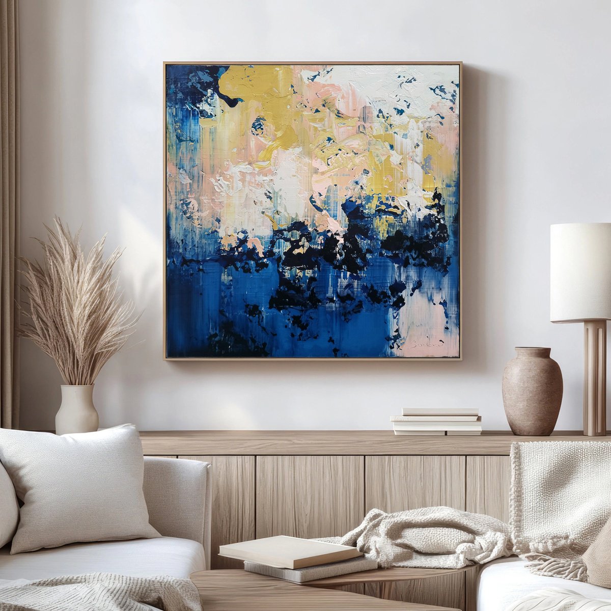 Abstract Acrylic Painting By Alex Senchenko, 39 X 39, Abstract 2546, Original Artwork