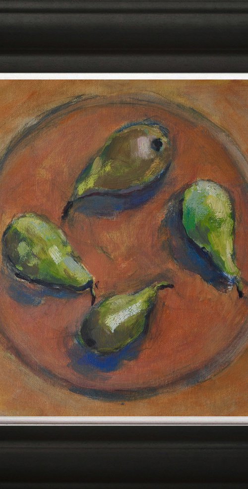 Four Pears on a Round Stool by Andre Pallat