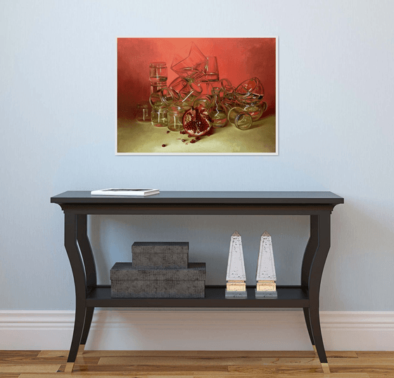 Juicy pomegranate. Still life