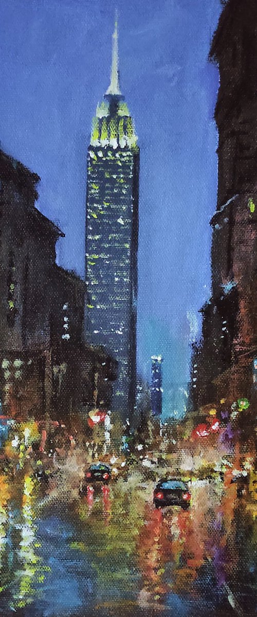 New York City in rainy night2 by Vishalandra Dakur