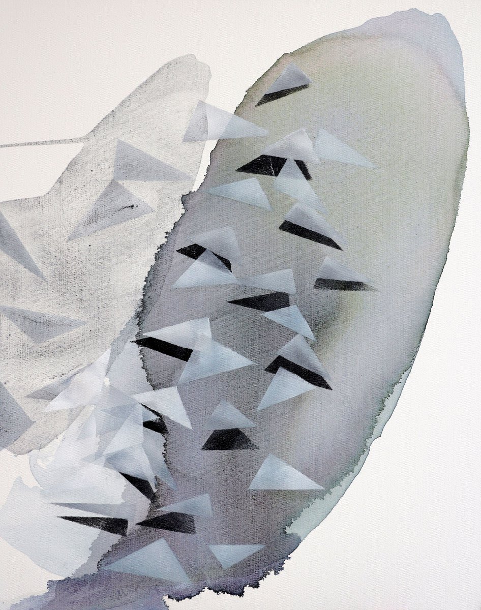 Geometric Abstract Acrylic Painting By Poovi Art, 24 X 30", The Way I See It 04, Original Artwork