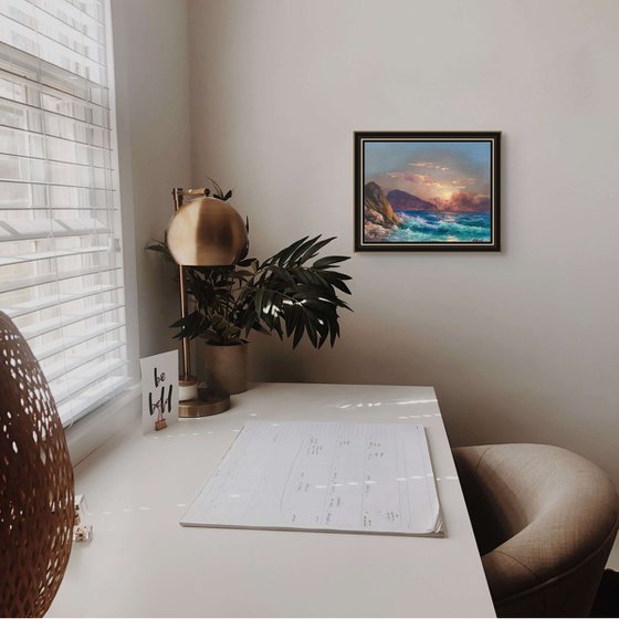 Sunset Over the Wild Sea