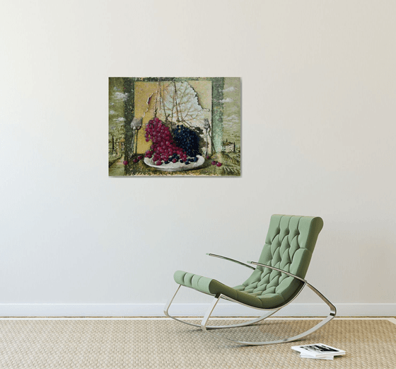 Pink grape Large fruit art