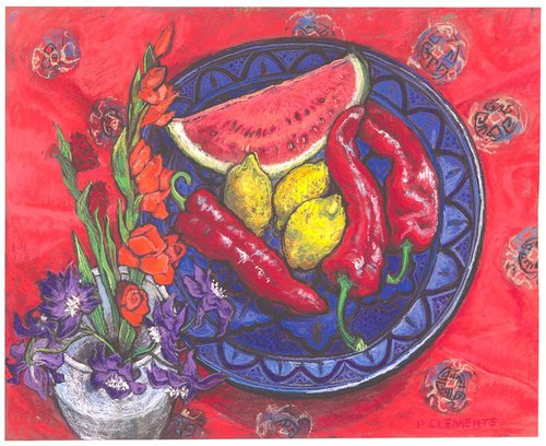 Gladioli and sweet Chilli by Patricia Clements