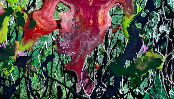 Floral  Blast  Abstract Original Painting