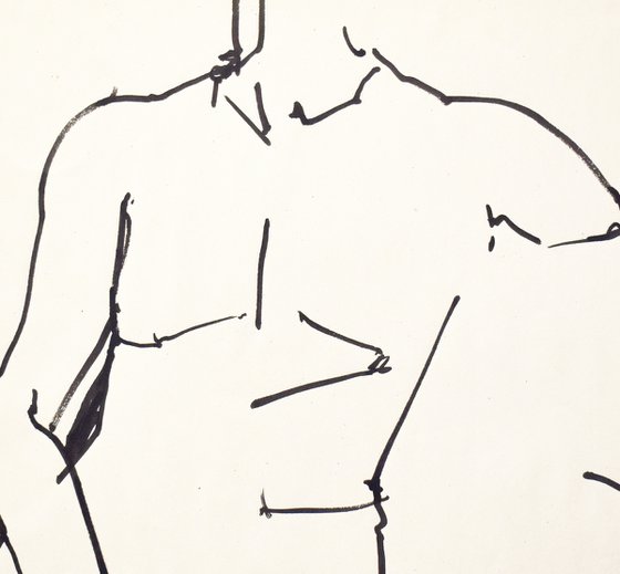 Study of a female Nude - Life Drawing No 501