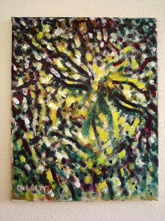 FOLIAR SLEEPING BEAUTY - (Foliar Portray) - Illusionary figure-Extracting shapes and forms from Lebanese nature - Scale 40x50 cm