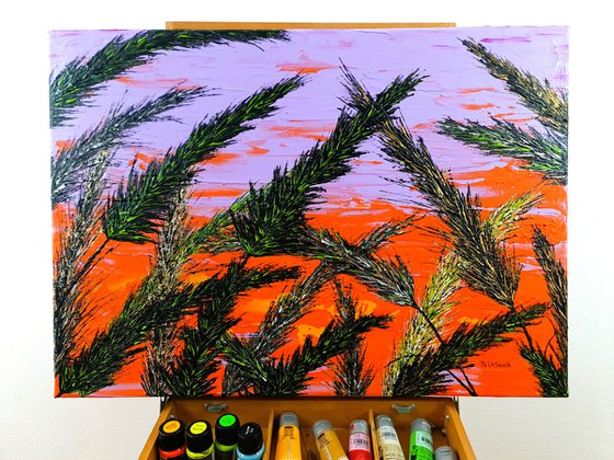 Grass In Purple Color