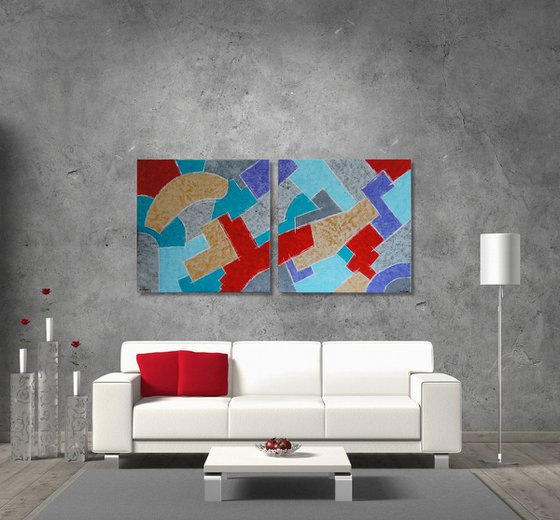 Perfectly Imperfect (165 x 80 cm) XXL (66 x 32 inches) Diptych