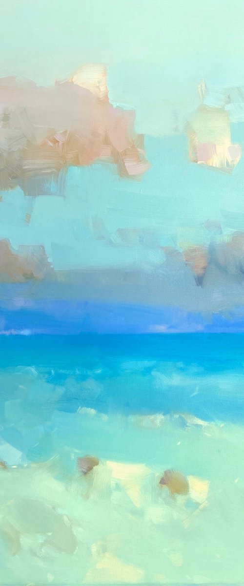 Pacific Breeze, Original oil painting, Handmade artwork, One of a kind by Vahe Yeremyan