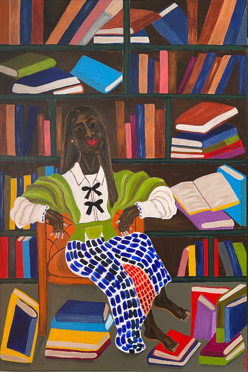 Expressive Portrait Acrylic Painting By Sophia Oshodin, 24 X 36", Conversation With Wisdom, Original Artwork