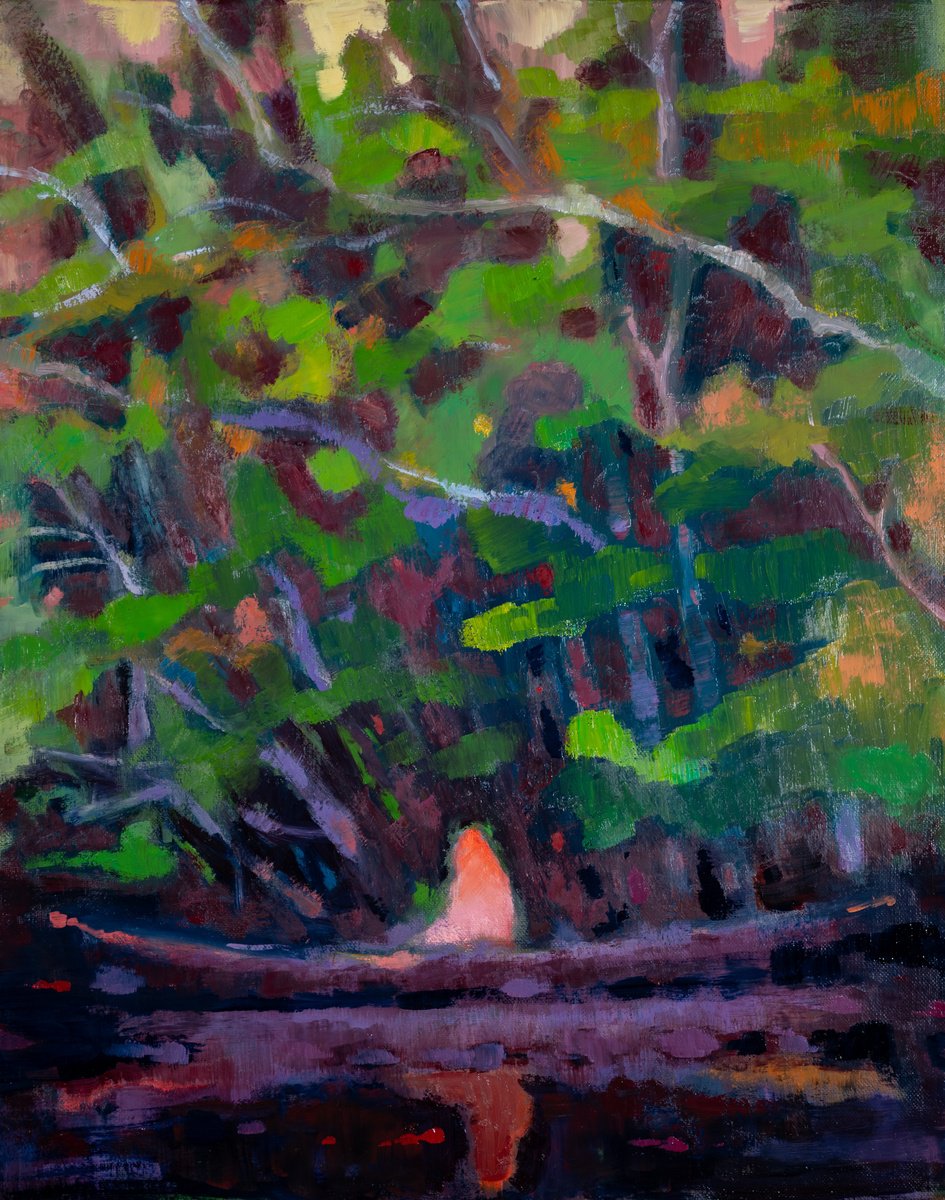 Impressionistic Portrait Oil Painting By Ron Cooper, 16 X 20", Shadow Washes, Original Artwork