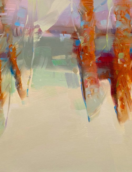Ochre Grove, Original oil painting, Handmade artwork, One of a kind by Vahe Yeremyan