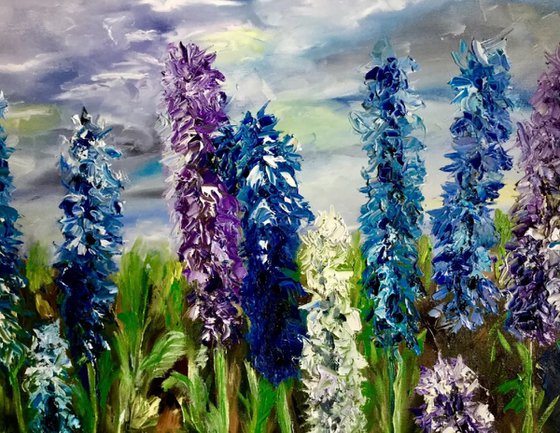 Delphiniums  in Regents Park